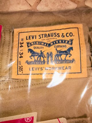 Pantaloni Levi's 505 Workwear Beige W34 L34 cargo