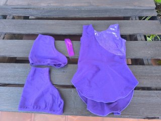 Body de Patinaje Artístico Lila 3-4 años