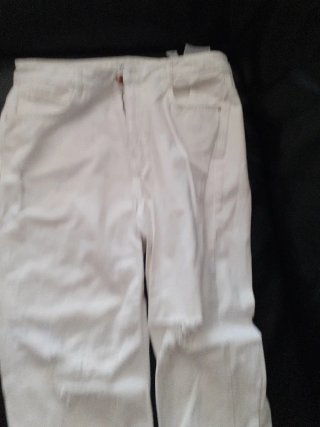 Pantalón Blanco Zara Roto Talla 38