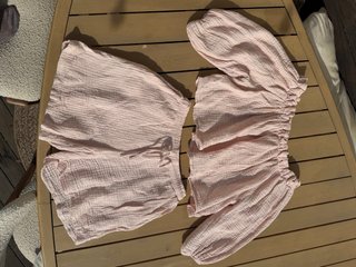 Conjunto Braez rosa bebé