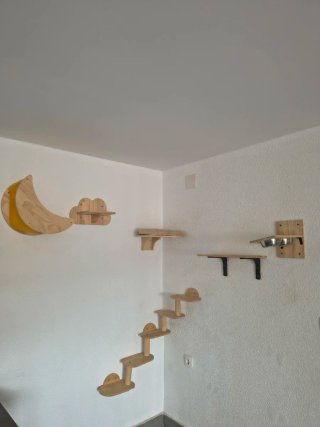 Plataformas de pared para gatos de madera