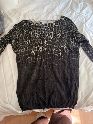 Camiseta manga larga con estampado animal print