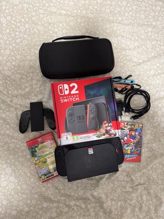 Nintendo Switch 2 + 3 Juegos + Funda + Accesorios