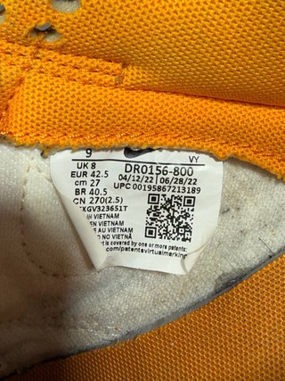 Nike Dunk Low Naranja Blanco