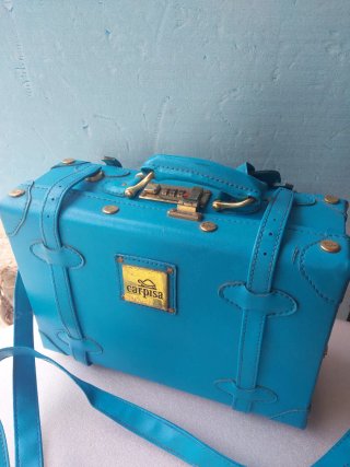 Valigetta Carpisa blu e oro