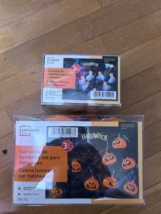 2 Guirnaldas LED Halloween (Calabazas y Fantasmas)