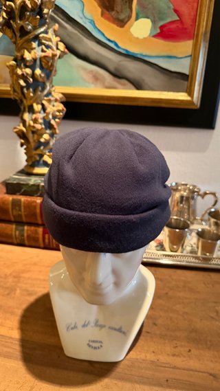 Conjunto gorro y bufanda azul marino