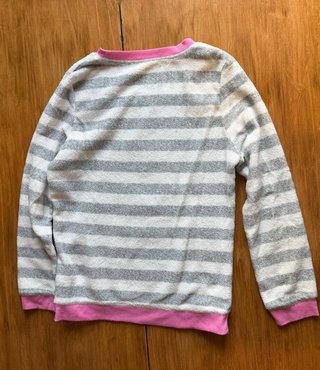 Suéter Minnie Mouse Disney Rayas Rosa Gris