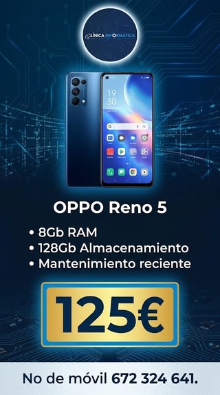 Oppo Reno 5 - 3 Meses Garantía