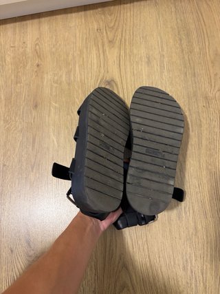 Sandalias Plataforma Estilo Romano Negras