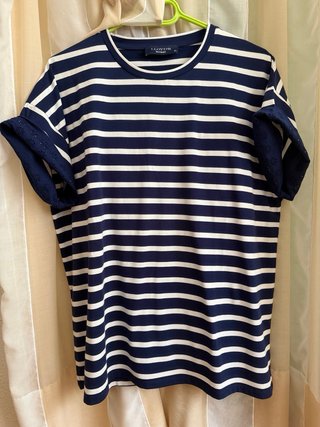 Camiseta LLOYDS Rayas Azul y Blanco Talla XL