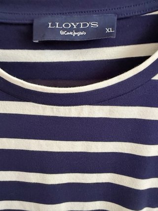 Camiseta LLOYDS Rayas Azul y Blanco Talla XL