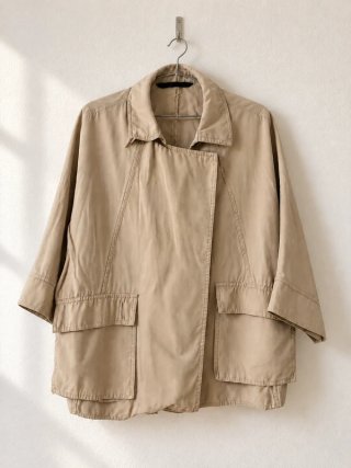 Chaqueta Zara Basic beige trench sahariana