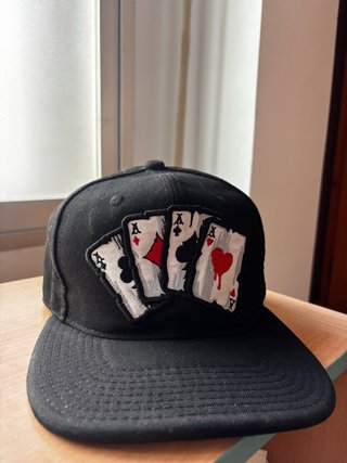 Gorra Negra Ajustable Cartas Poker