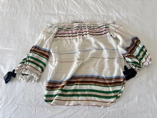 Camisa Massimo Dutti escote barco rayas