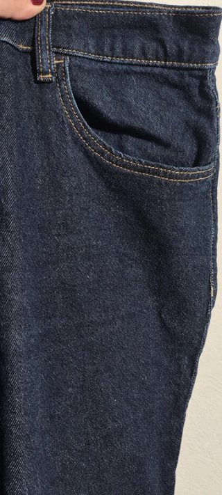Pantalón vaquero Mango momfit pitillo tiro alto