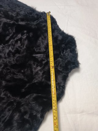 Chaqueta pelo rizado negro Talla S