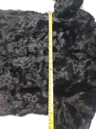 Chaqueta pelo rizado negro Talla S