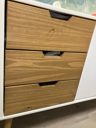 Aparador Estilo Nórdico Blanco y Madera