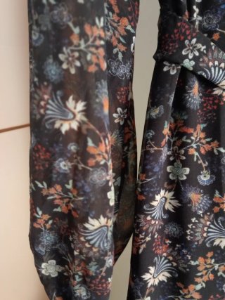 Vestido Midi Boho Chic Manga Larga