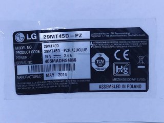 Altavoces Internos TV LG 29MT45D