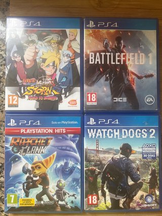 Lote 4 Juegos PS4: Naruto, Battlefield, Ratchet, W