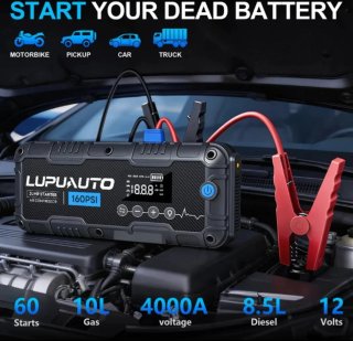 Arrancador LUPUAUTO 4 en 1: Batería y Compresor