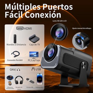 SIN ABRIR Mini Proyector 4K WiFi 6 Bluetooth 5.2