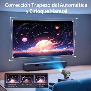 SIN ABRIR Mini Proyector 4K WiFi 6 Bluetooth 5.2