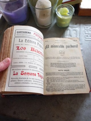 Libro encuadernado "la novela cómica 1919"