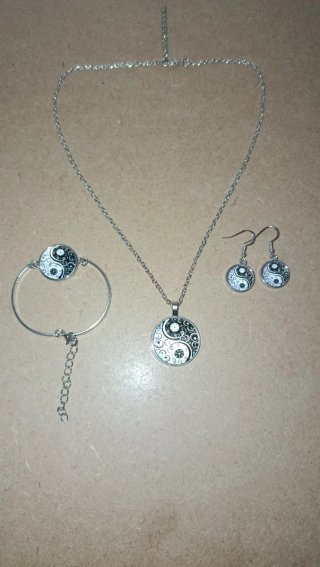 Conjunto bisutería Yin Yang