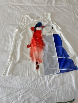 Camisa tirantes silueta pintada