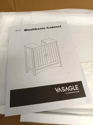 VASAGLE Mueble Bajo Lavabo 2 Puertas
