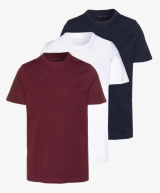Pack 3 Camisetas Nuevas (Azul, Rojo, Blanco)