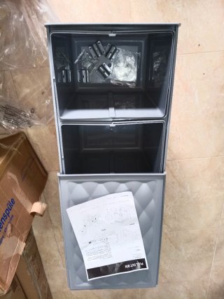 Cubo de Basura Doble Gris telescopico
