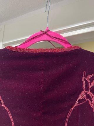 Chaqueta terciopelo y abalorios zara