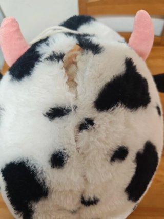 Peluche de Vaca Blanco y Negro