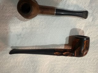 2 piezas antiguas de madera – Spain Briar Amber