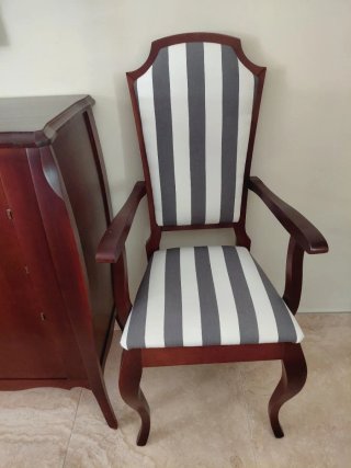 Set de 6 Sillas de Madera Tapizadas