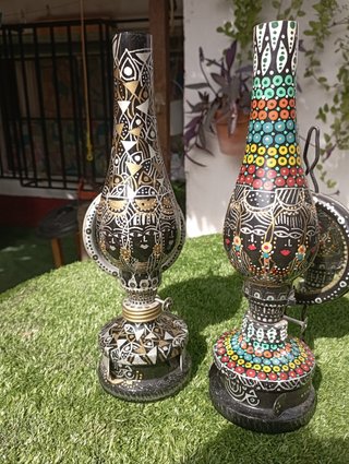 2 Quinqués Vintage Decorativos