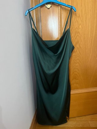 Vestido mini verde botella
