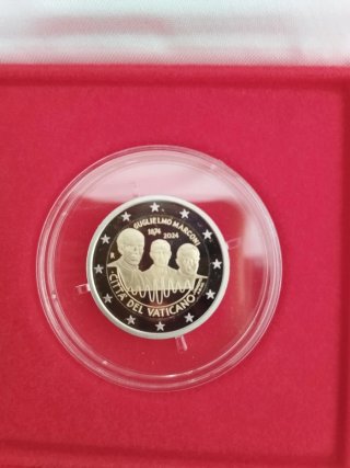 Moneda 2 Euro Vaticano 2024 Marconi PROOF