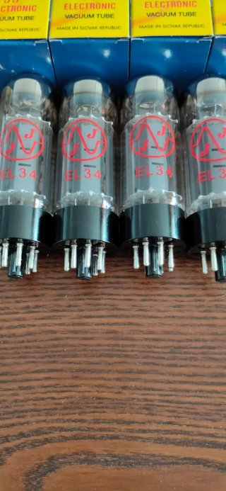 Cuarteto Válvulas EL34 JJ Electronic Emparejadas