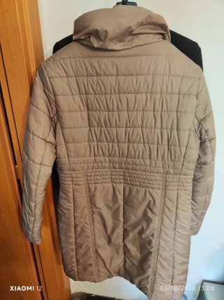 Piumino donna beige trapuntato