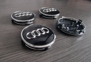 AUDI TAPAS Centro Llanta LOGO Audi 61mm Negras