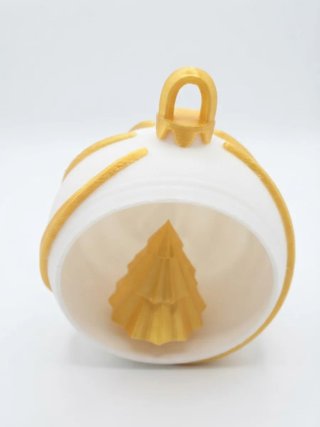Esfera de Navidad 3D con Árbol