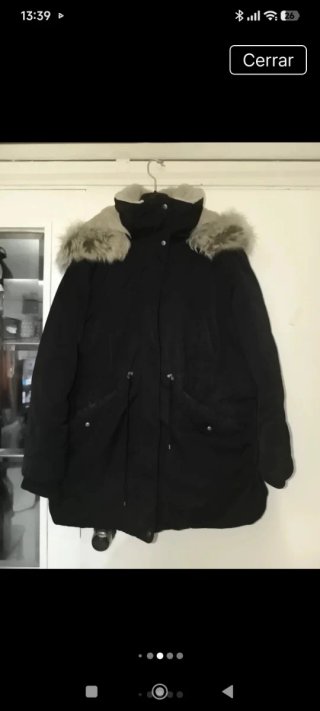 Parka Zara Negra Talla XXL
