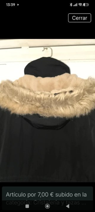 Parka Zara Negra Talla XXL