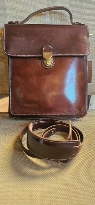 Borsello uomo vintage in vera pelle Effedue