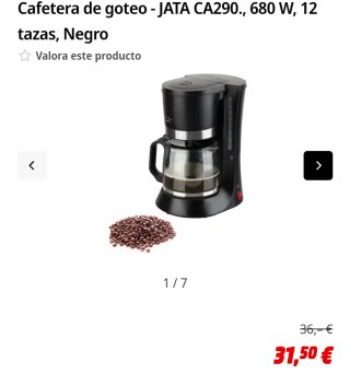 Cafetera Jata CA290 Goteo 680W
